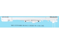 Riel extensible blanco CON CORDON